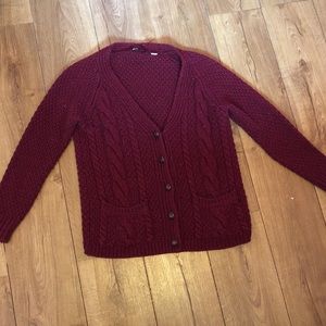Maroon cardigan